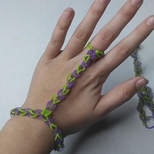 Rainbow Loom Handmade Bracelet Ring Combo